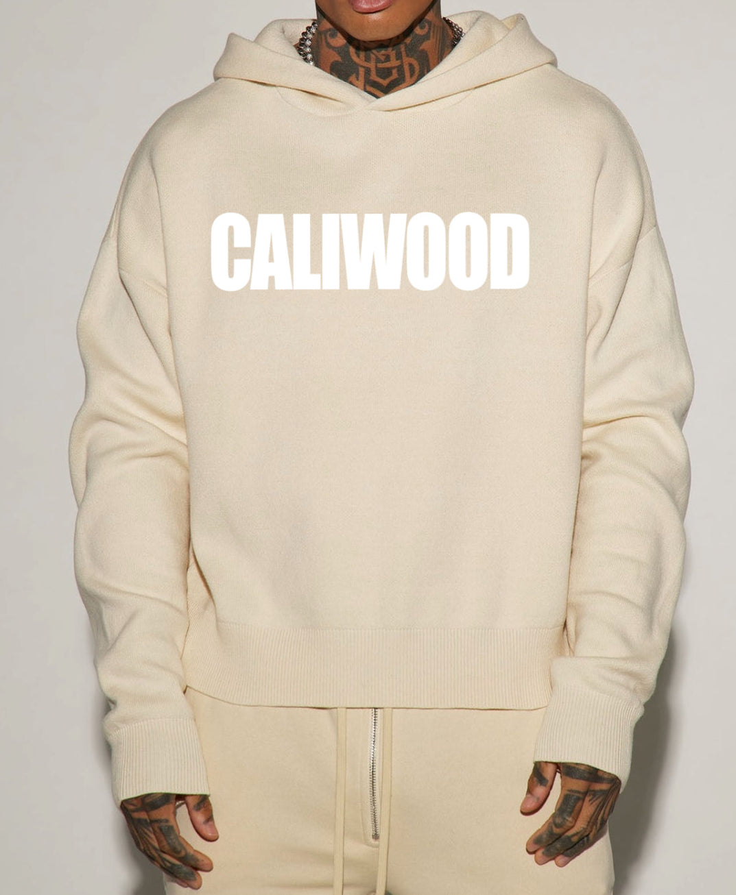 "No Feelings" Heavyweight Cropped Sweater Hoodie - CALIWOOD ™️